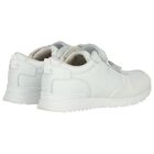 Boys White Logo Trainers, 1, hi-res