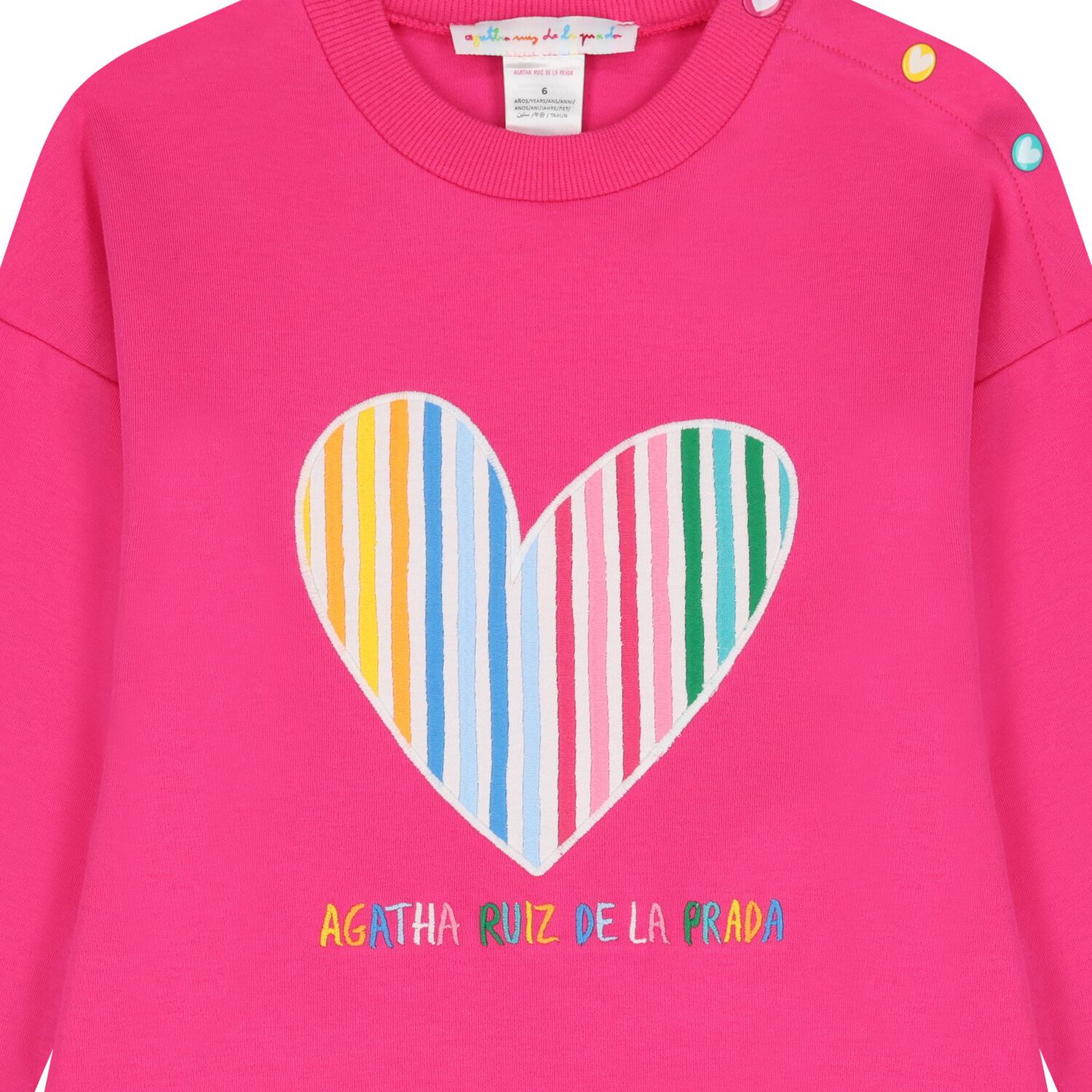 Girls Pink Heart Sweatshirt Dress Set, 1, hi-res