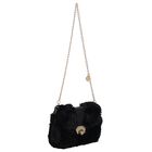 Girls Black Faux Fur Handbag ( 21cm ), 3, hi-res