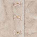 Girls Beige Faux Fur Bow Neve Jacket, 1, hi-res
