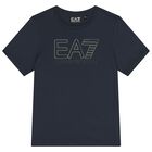 Boys Black Logo T-Shirt, 2, hi-res