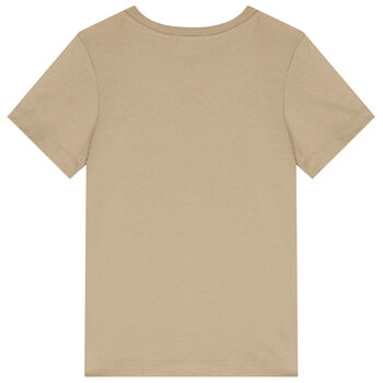 Boys Beige Logo T-Shirt