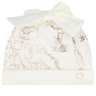Baby Girls Ivory Bow Geo Map Hat, 1, hi-res