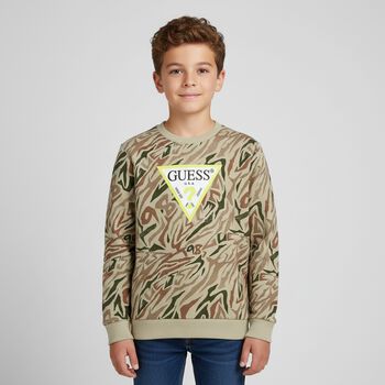 Boys Green Logo Sweatshirt