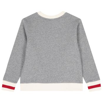 سويت شيرت بولو بشعار الدب الرمادي للأولاد