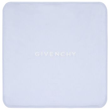 Baby Boys Blue & White Logo Blanket