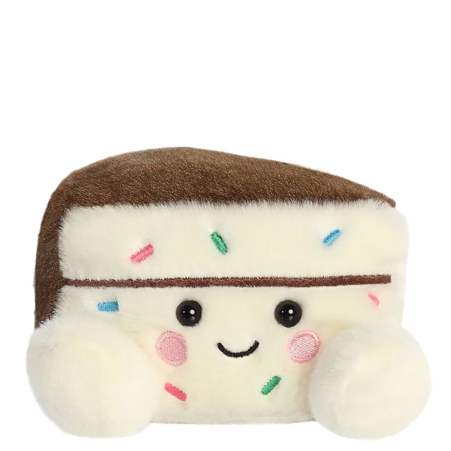 Palm Pals Ivory Sprinkles Cake Slice Soft Toy ( 7cm ), 1, hi-res