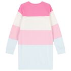 Girls Pink Logo Sweatshirt Dress, 1, hi-res