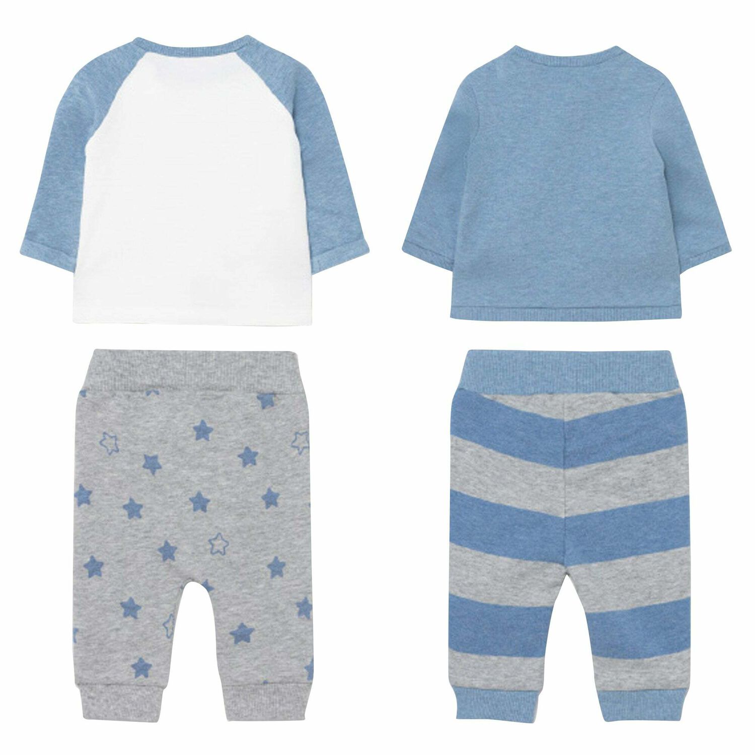 Baby Boys Blue, Ivory & Grey Trousers Sets ( 2-Pack ), 1, hi-res image number null