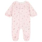 Baby Girls Pink Floral Babygrows ( 2-Pack ), 2, hi-res
