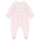 Baby Girls Pink Babygrow, 1, hi-res