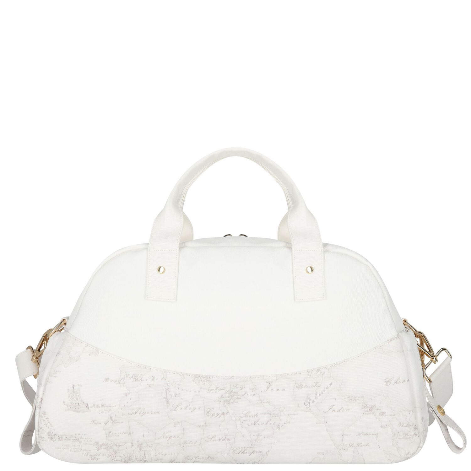 White Geo Map Baby Changing Bag , 2, hi-res