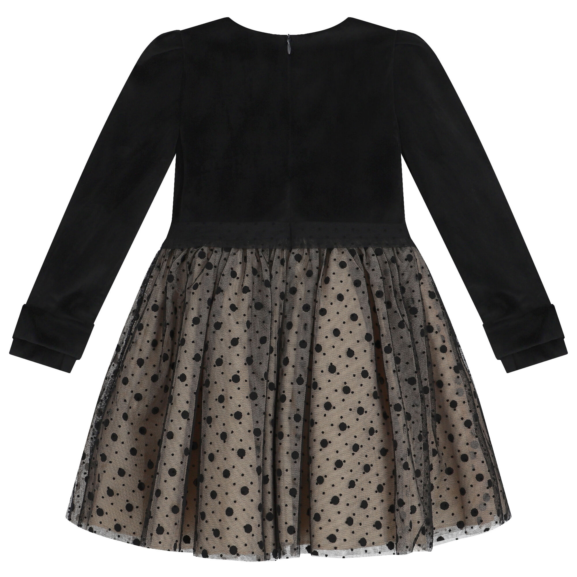 Black velvet toddler top skirt
