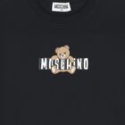 قميص بناتي أسود بشعار دب تيدي, 5, hi-res