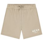 Beige Logo Shorts, 2, hi-res