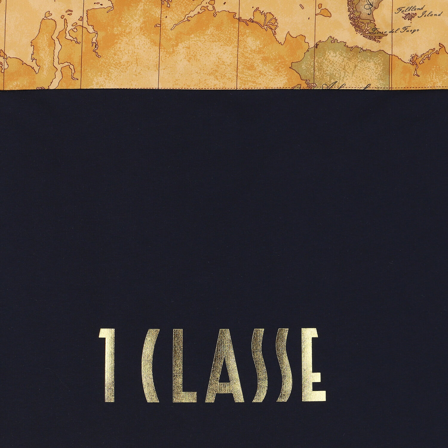 مدس بطبعة خريطة باللون الكحلى والبيج, 1, hi-res