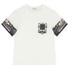 Boys White & Blue Logo T-Shirt, 1, hi-res