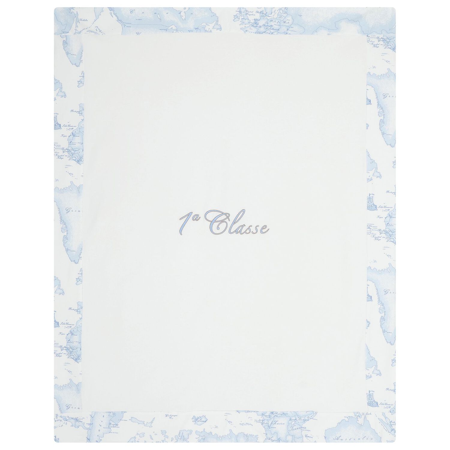 Baby Boys White & Blue Geo Map Babygrow Gift Set , 3, hi-res