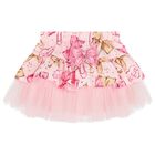 Girls Pink Bow Skirt, 1, hi-res