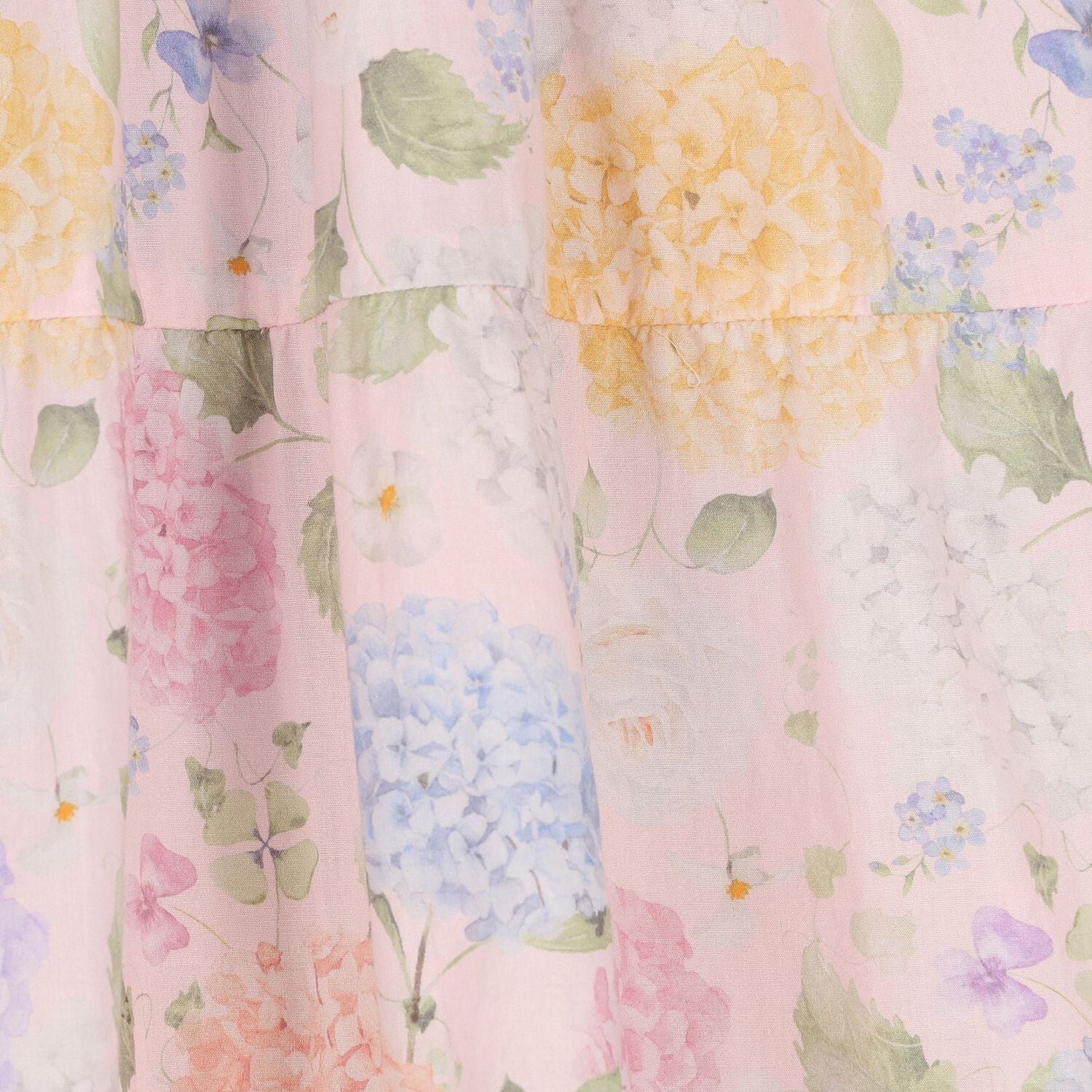 Girls Pink Floral Tiered Dress, 1, hi-res