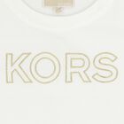 Girls White Logo T-Shirt, 1, hi-res