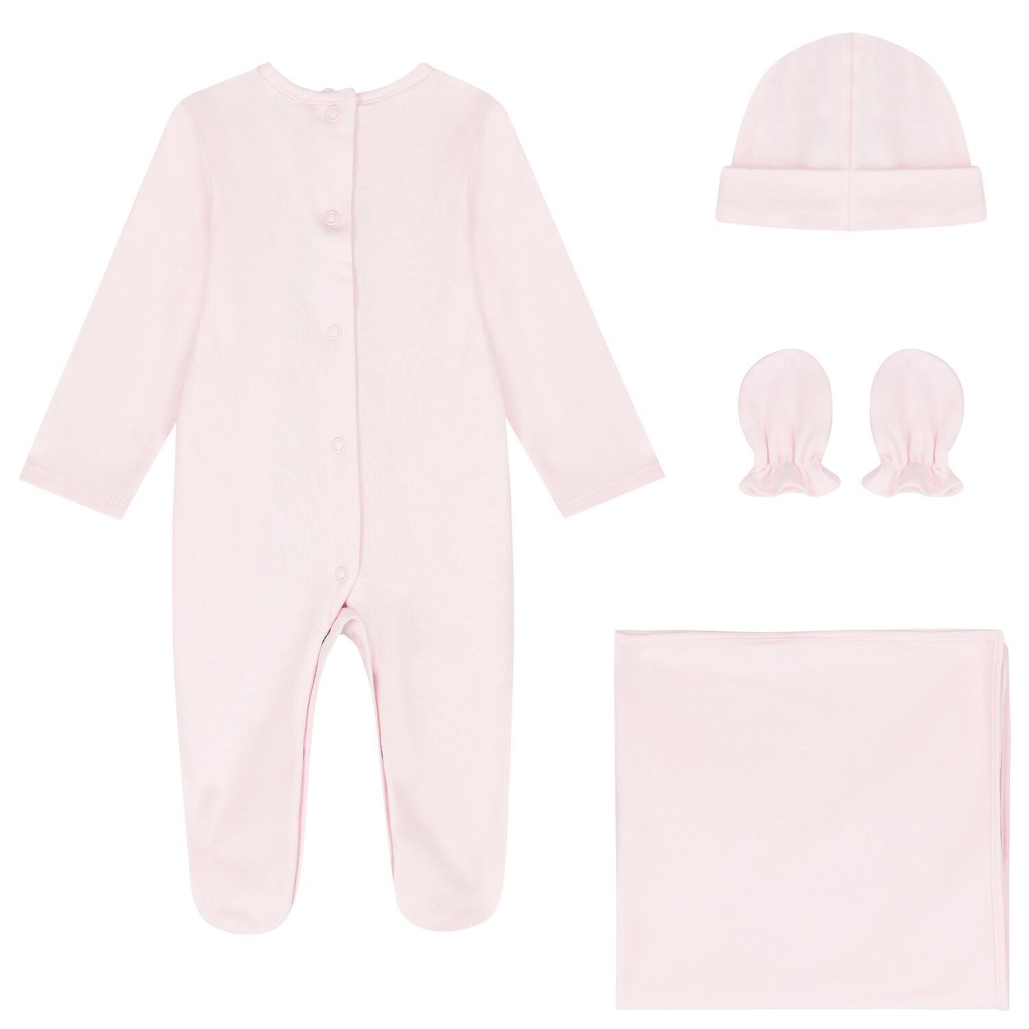 Baby Girls Pink Babygrow Gift Set, 2, hi-res