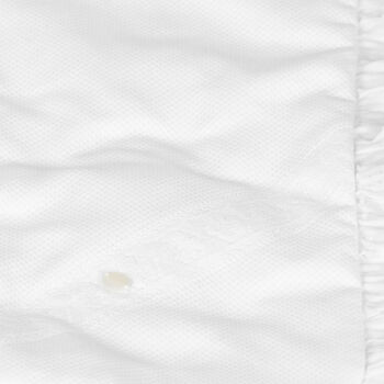 White Ruffle Baby Blanket