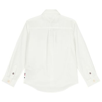 Boys White Logo Shirt