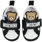 Baby Boys Black & White Teddy Bear Pre Walker Shoes, 1, hi-res