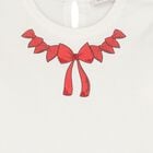 Girls Ivory & Red Bow Skirt Set, 1, hi-res