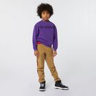 بنطلون أولاد رياضي بالشعار باللون البيج, 1, hi-res