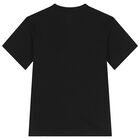 Boys Black Logo T-Shirt, 1, hi-res