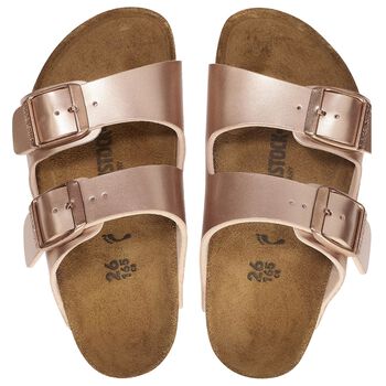 Girls Metallic Copper Sandals
