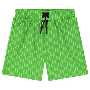Boys Green Logo Swim Shorts