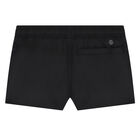 Black Logo Swim Shorts, 1, hi-res
