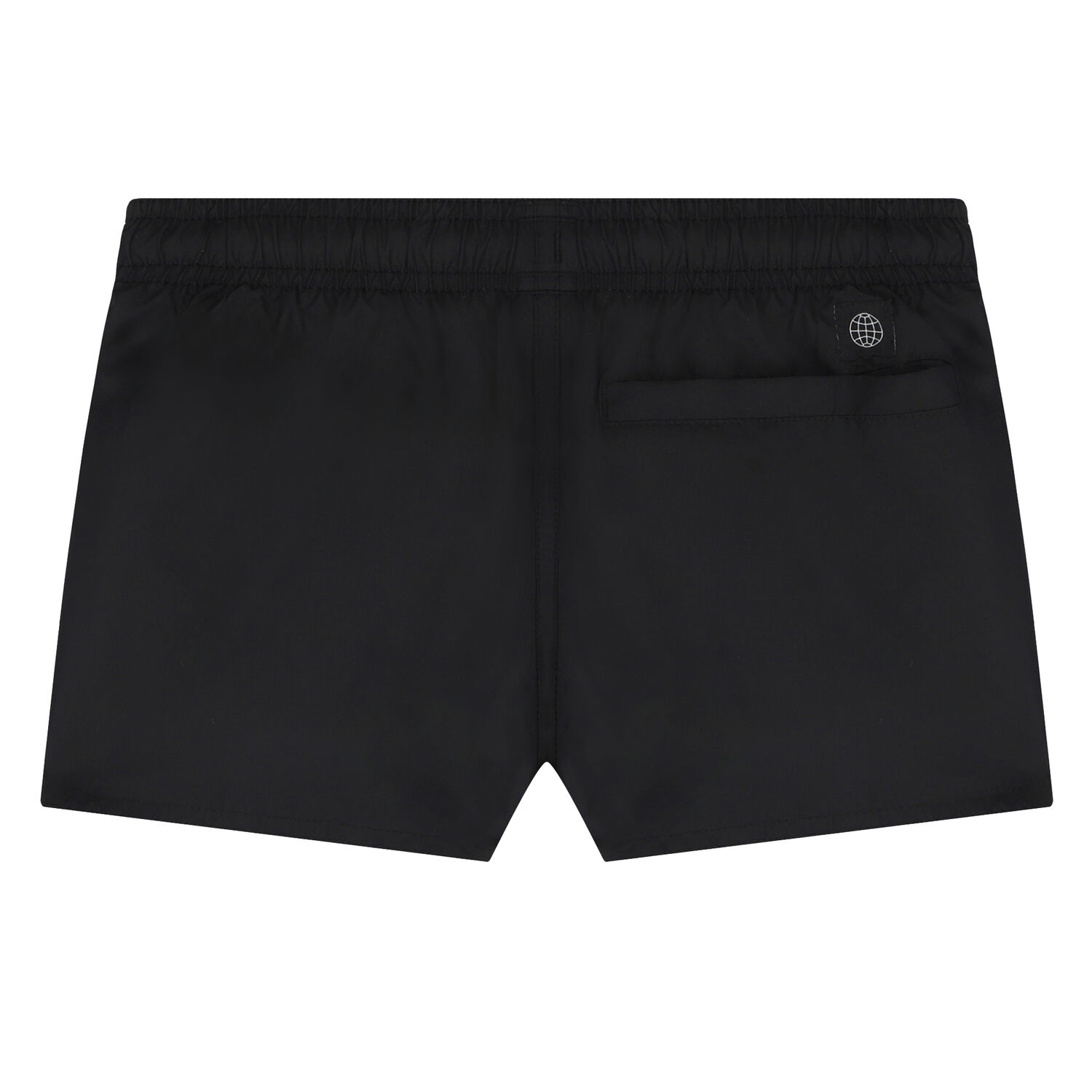 Black Logo Swim Shorts, 1, hi-res
