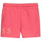Girls Pink Logo Shorts, 1, hi-res
