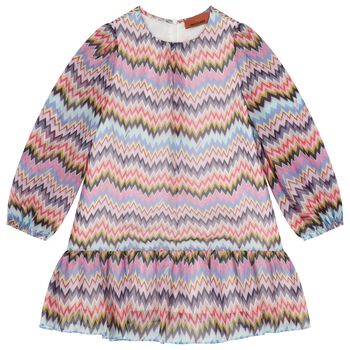 Girls Multi-Coloured Zigzag Dress