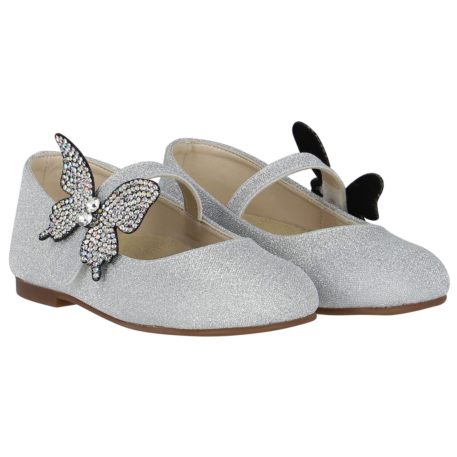 BabyWalker crystal-embellished metallic ballerina shoes - Gold
