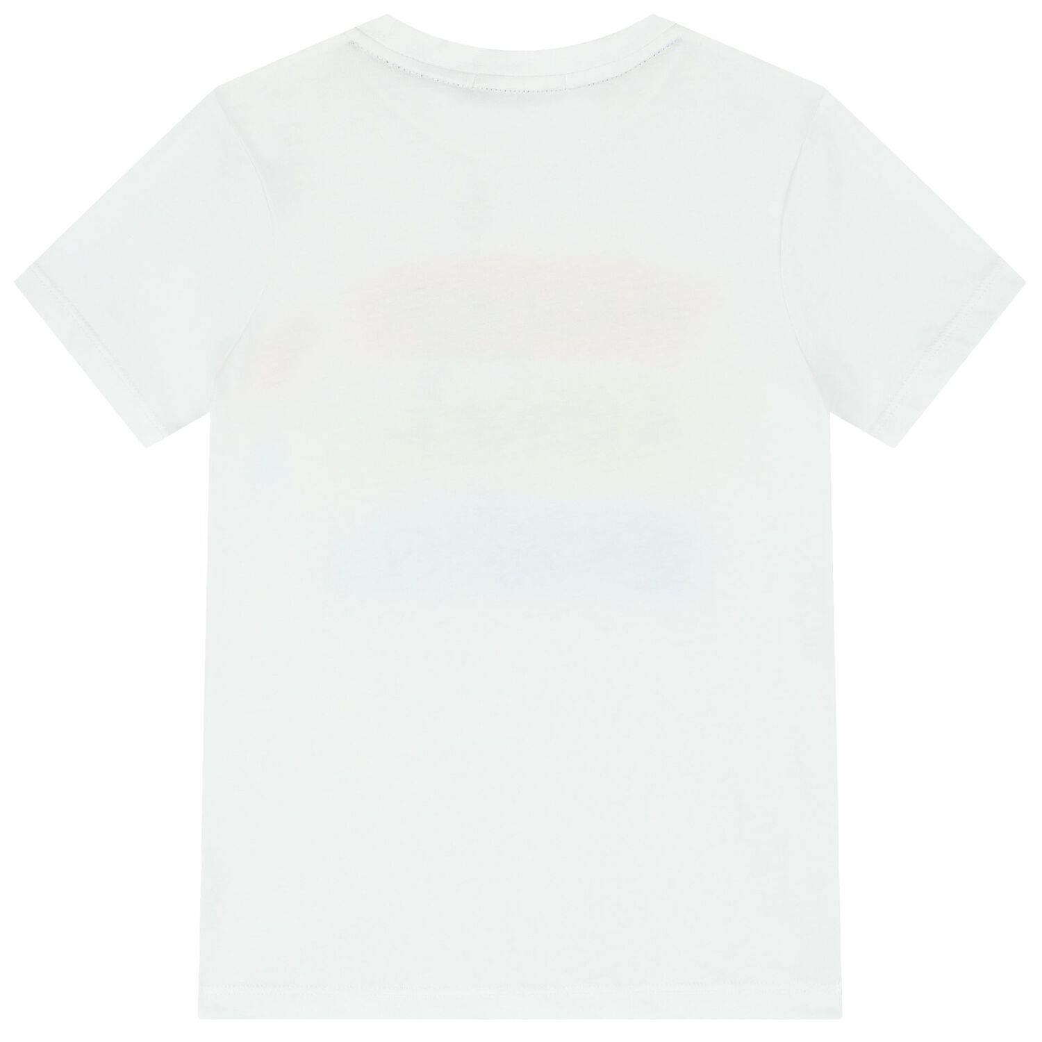 Boys White Logo T-Shirt, 1, hi-res