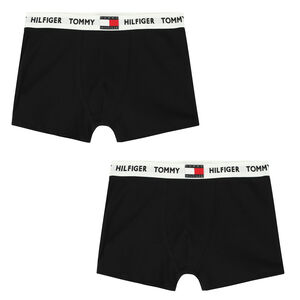 Boys Black Boxer Shorts  (2-Pack)