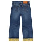 بنطلون جينز للبنات باللون الازرق, 1, hi-res