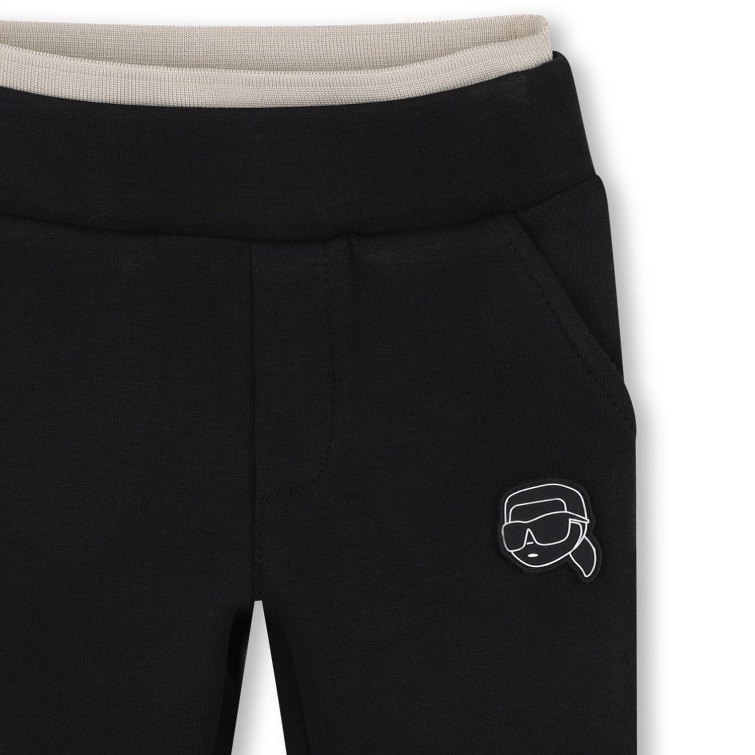 Younger Boys Beige & White Logo Tracksuit Set ( 3 Piece ), 1, hi-res