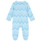 Baby Boys Blue Zig Zag Babygrow Gift Set  , 4, hi-res