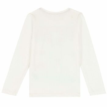 Boys Ivory Logo Long Sleeve Top