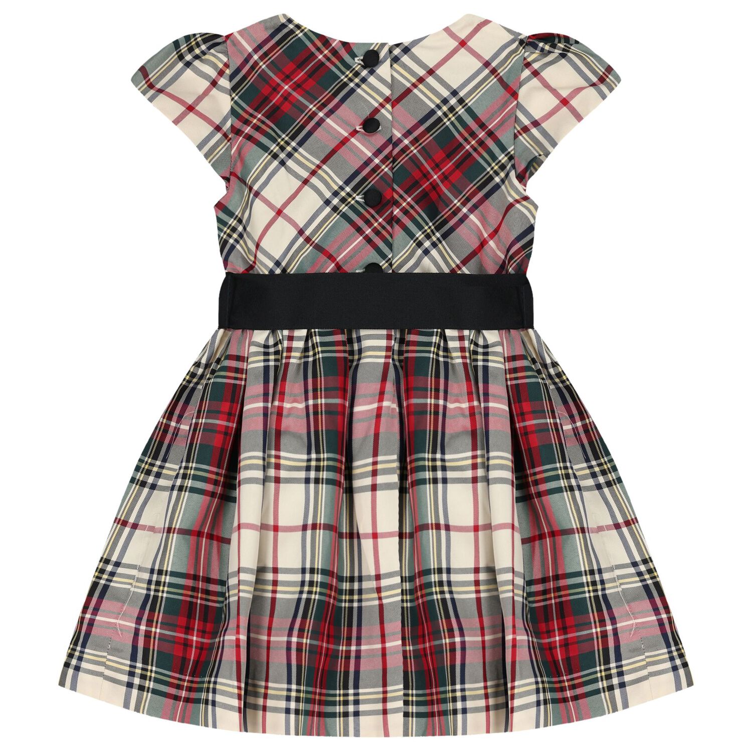 Baby Girls Ivory, Red & Green Tartan Dress Set, 1, hi-res image number null