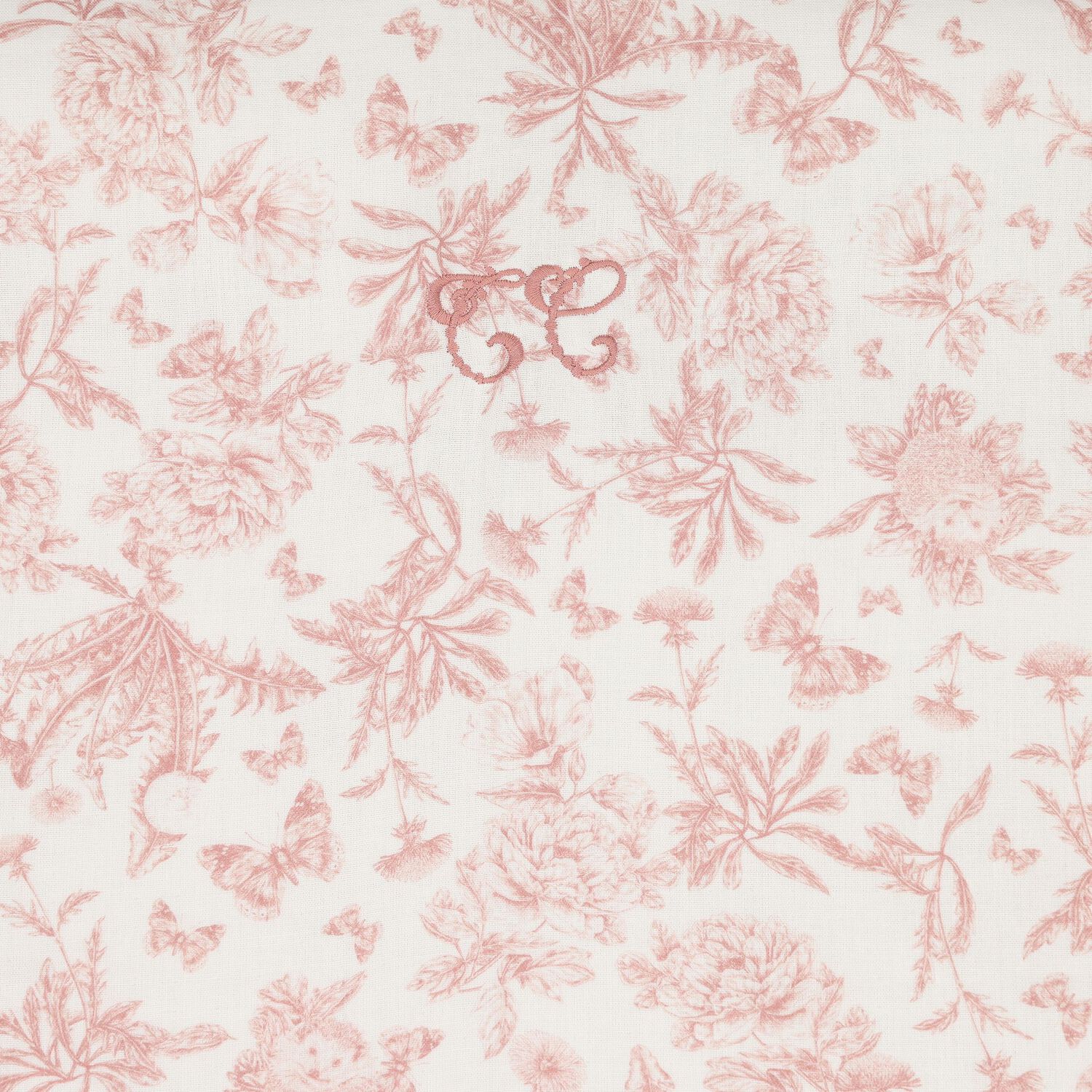 Baby Girls Ivory & Pink Toile De Jouy Baby Blanket, 3, hi-res