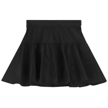 Girls Black Logo Skirt