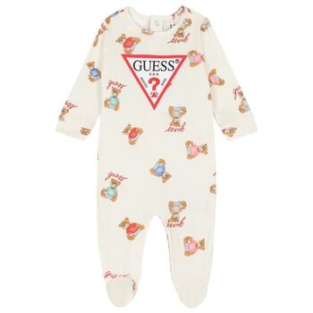 Ivory Logo Teddy Bear Babygrow
