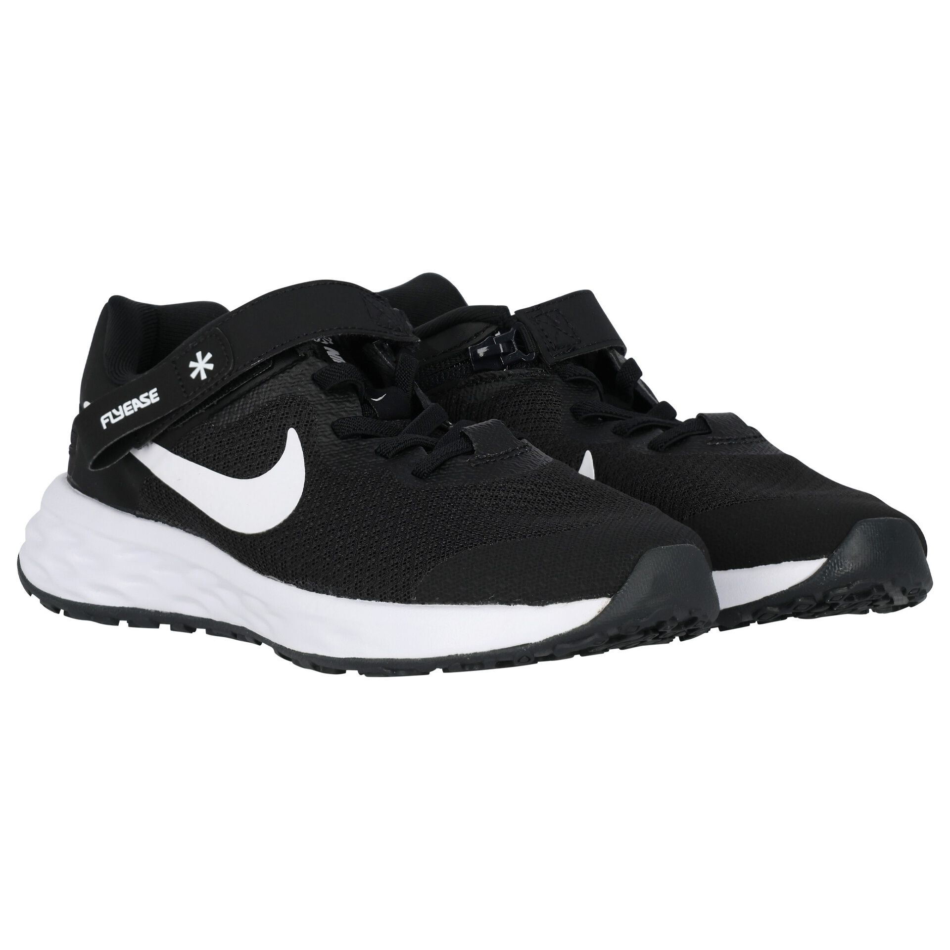 Nike Kids Black White Revolution 6 Flyease Trainers Junior Couture USA